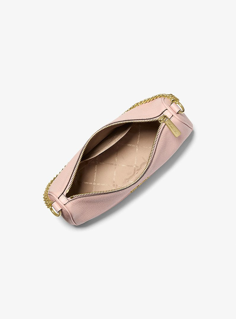 Carmela Medium Pebbled Leather Convertible Crossbody Bag (POWDER BLUSH)