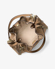 Mina Large Suede Chain Shoulder Bag (CAMEL)