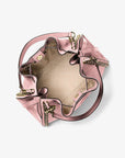 Mina Large Suede Chain Shoulder Bag (POWDER BLUSH)