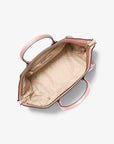 Avril Large Leather and Suede Satchel (POWDER BLUSH)
