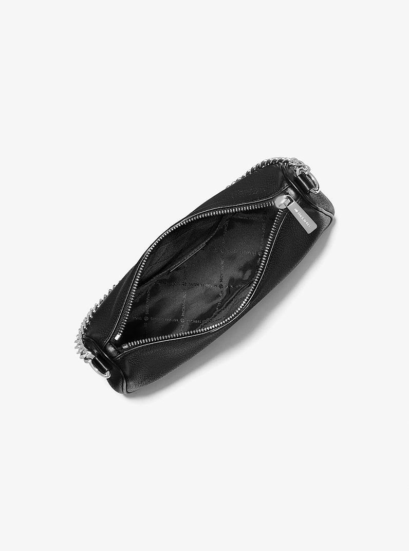Carmela Medium Pebbled Leather Crossbody Bag (BLACK)