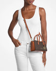 Arden Small Signature Logo Messenger Bag (BROWN)