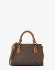 Marilyn Small Signature Logo Messenger Bag (BROWN)