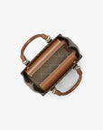 Marilyn Small Signature Logo Messenger Bag (BROWN)
