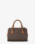 Marilyn Small Signature Logo Messenger Bag (BROWN)