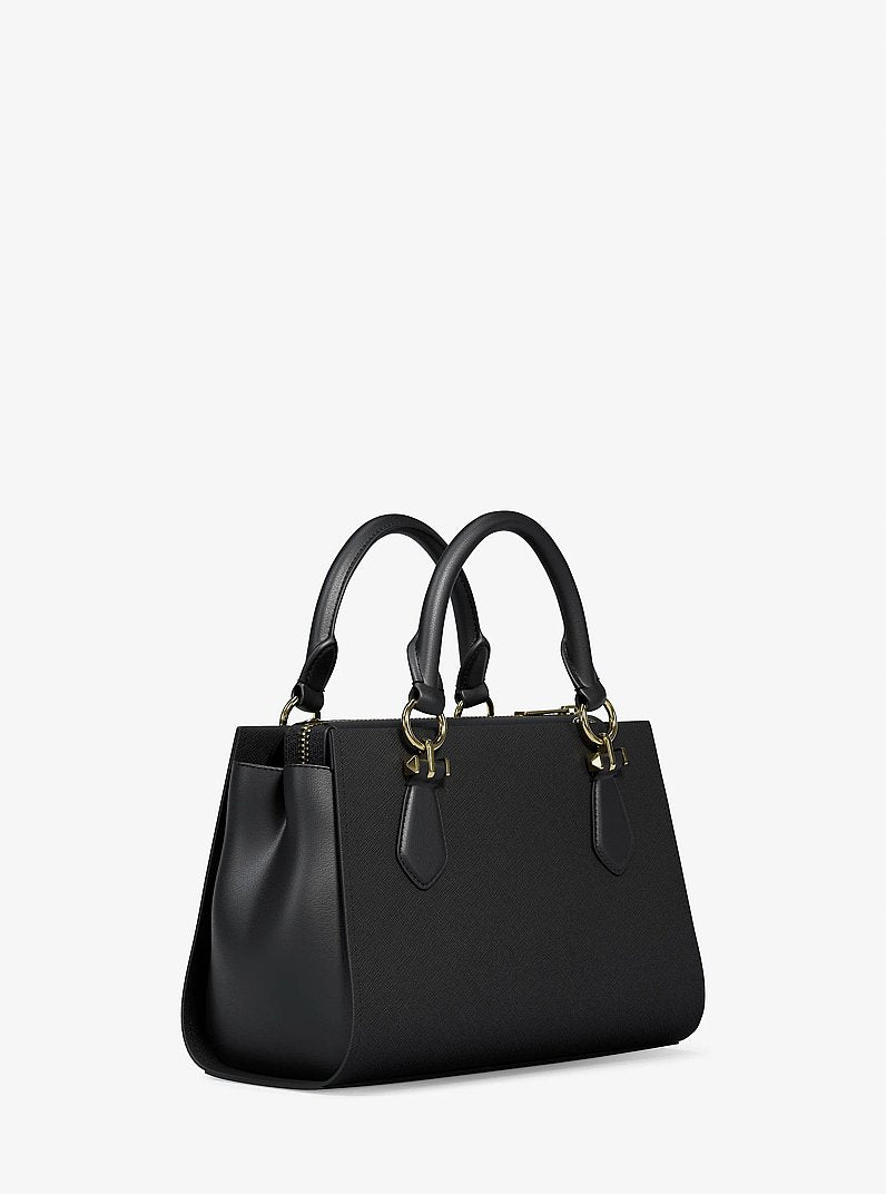 Marilyn Small Leather Satchel (BLACK)
