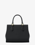 Marilyn Medium Saffiano Leather Satchel (BLACK)
