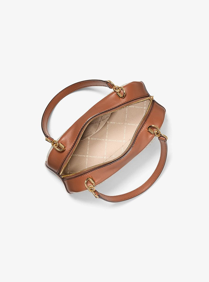 Cecily Small Signature Logo Shoulder Bag (VANILLA)