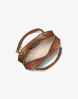 Cecily Small Signature Logo Shoulder Bag (BROWN)