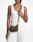 Jet Set Signature Logo Convertible Crossbody Bag (BROWN)