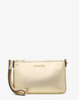 Jet Set Small Metallic Wristlet (PALE GOLD)