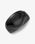 Nayla Medium Pebbled Leather Hobo Shoulder Bag (BLACK)