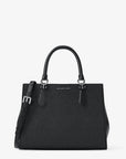 Marilyn Medium Saffiano Leather Satchel (BLACK)