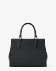 Marilyn Medium Saffiano Leather Satchel (BLACK)