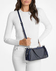 Cecily Small Signature Logo Shoulder Bag (ADMIRAL)