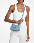 Jet Set Travel Small Signature Logo Convertible Pochette (DENIM)