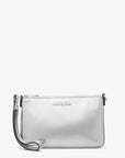 Jet Set Small Metallic Wristlet (SILVER)