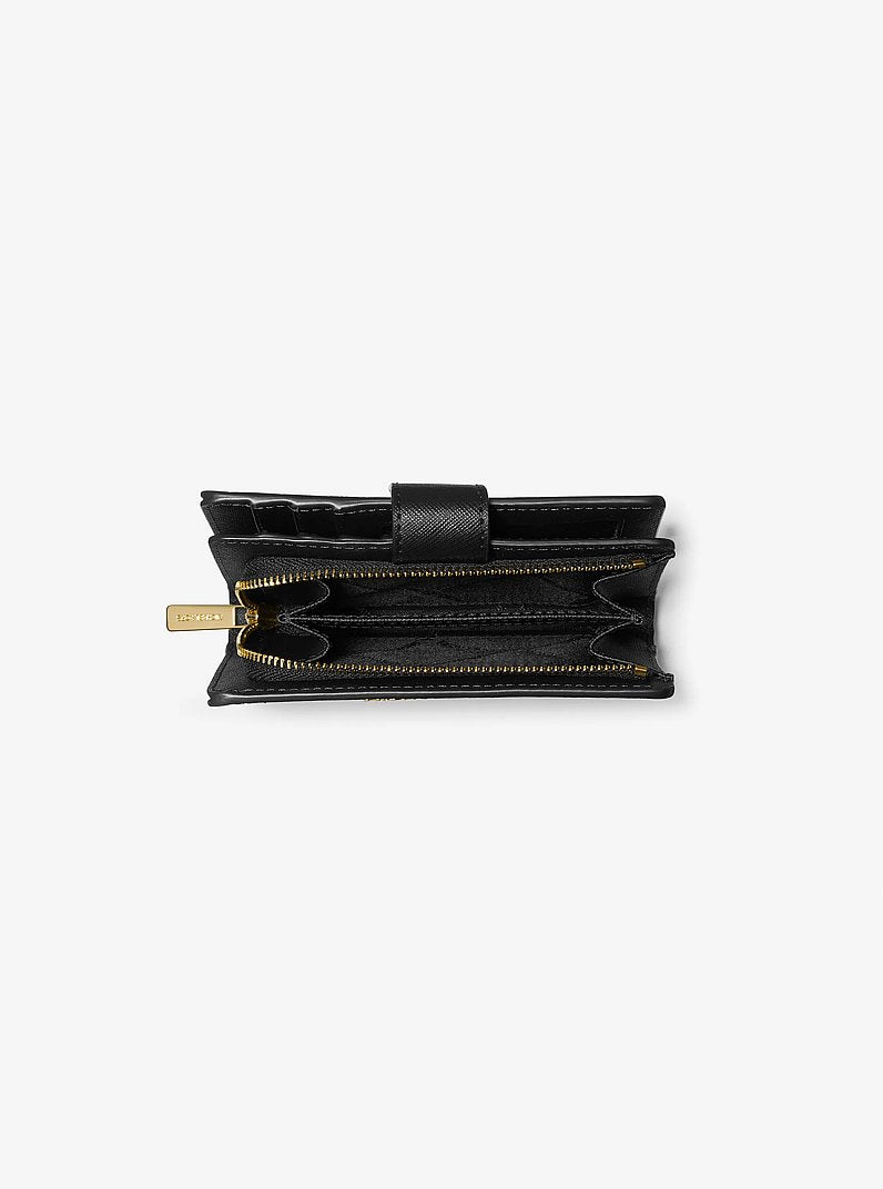 Medium Crossgrain Leather Wallet (BLACK)