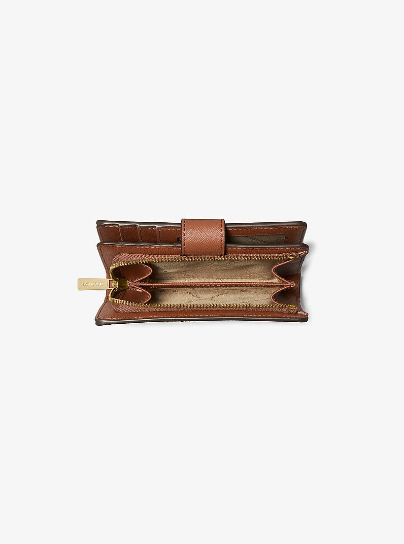 Medium Crossgrain Leather Wallet (LUGGAGE)
