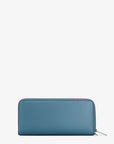 Large Pebbled Leather Continental Wallet (DENIM)