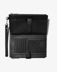 Jet Set Large Leather Smartphone Wristlet Wallet (BLACK)