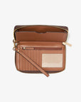 Jet Set Signature Logo Smartphone Wristlet (BROWN)