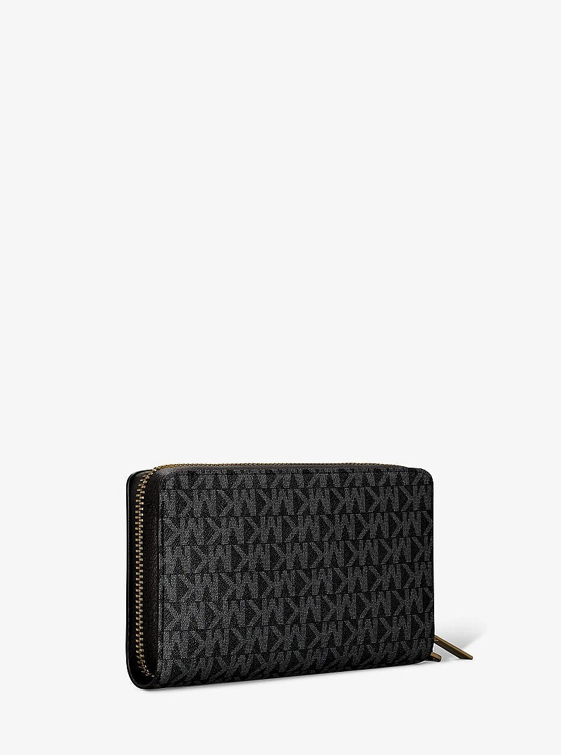 Jet Set Large Signature Logo Smartphone Wallet (BLACK)