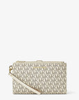 Jet Set Travel Large Signature Logo Wristlet (PALE GOLD)