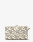 Jet Set Travel Large Signature Logo Wristlet (PALE GOLD)