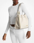Mina Large Chain Shoulder Bag (LT CREAM)