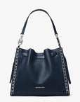 Mina Large Chain Shoulder Bag (NAVY)