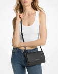 Medium Logo Convertible Crossbody Bag (BLACK)