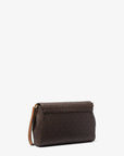 Medium Logo Convertible Crossbody Bag (BROWN)