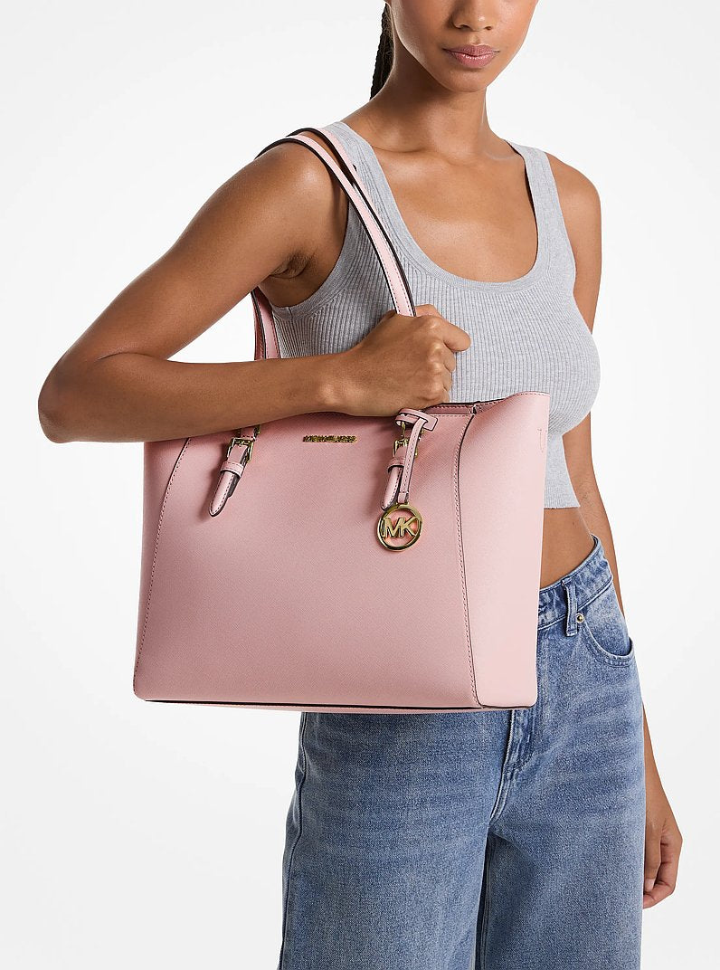 Charlotte Large Saffiano Leather 3-in-1 Tote Bag (POWDER BLUSH)