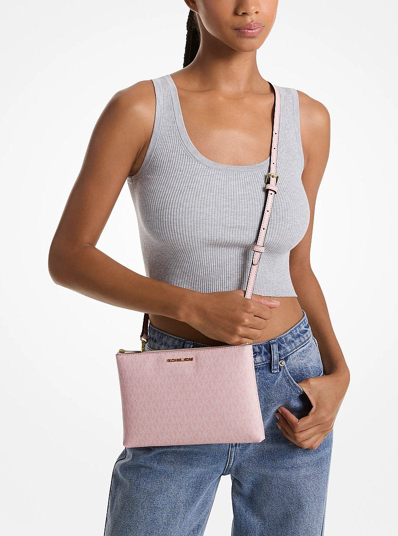 Charlotte Large Saffiano Leather 3-in-1 Tote Bag (POWDER BLUSH)
