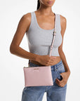 Charlotte Large Saffiano Leather 3-in-1 Tote Bag (POWDER BLUSH)