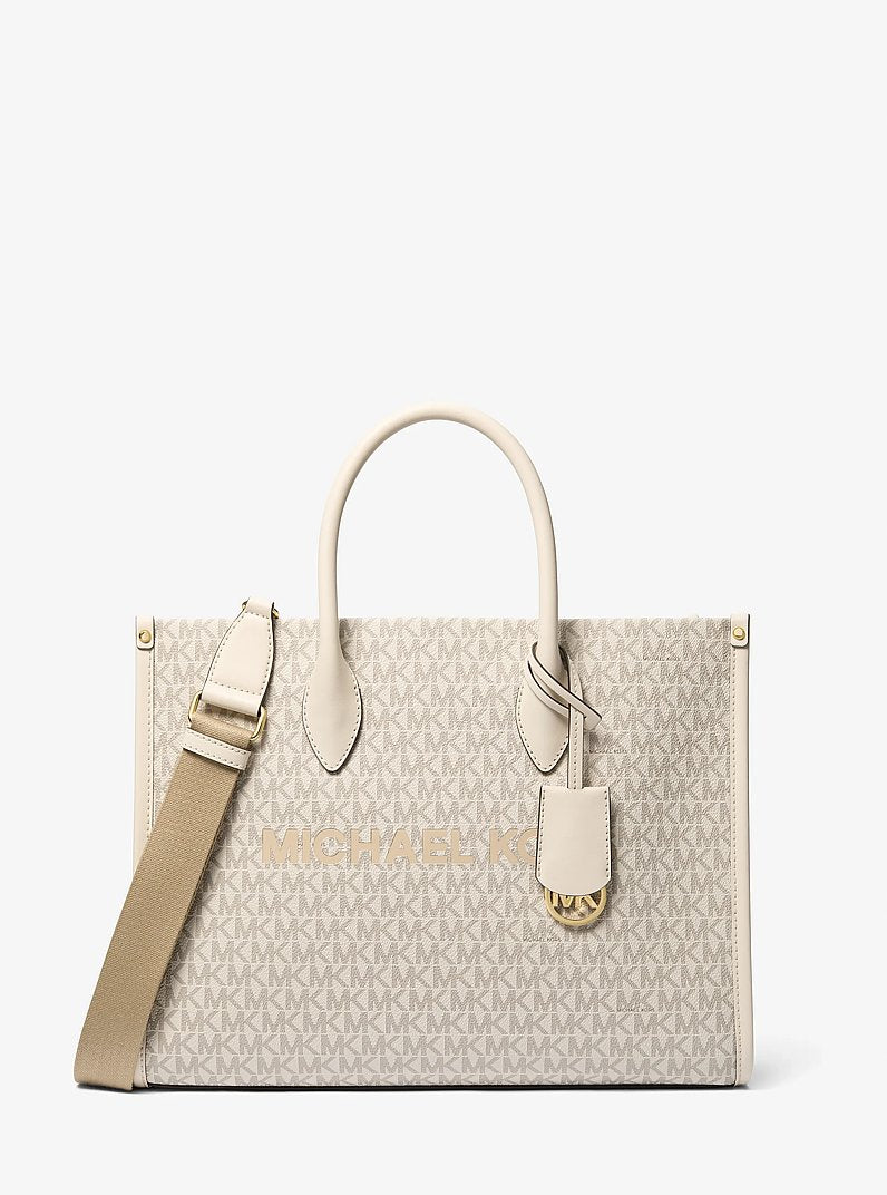 Mirella Medium Signature Logo Tote Bag (LT CRM MULTI)