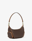 Merritt Small Signature Logo Convertible Shoulder Bag (BROWN)
