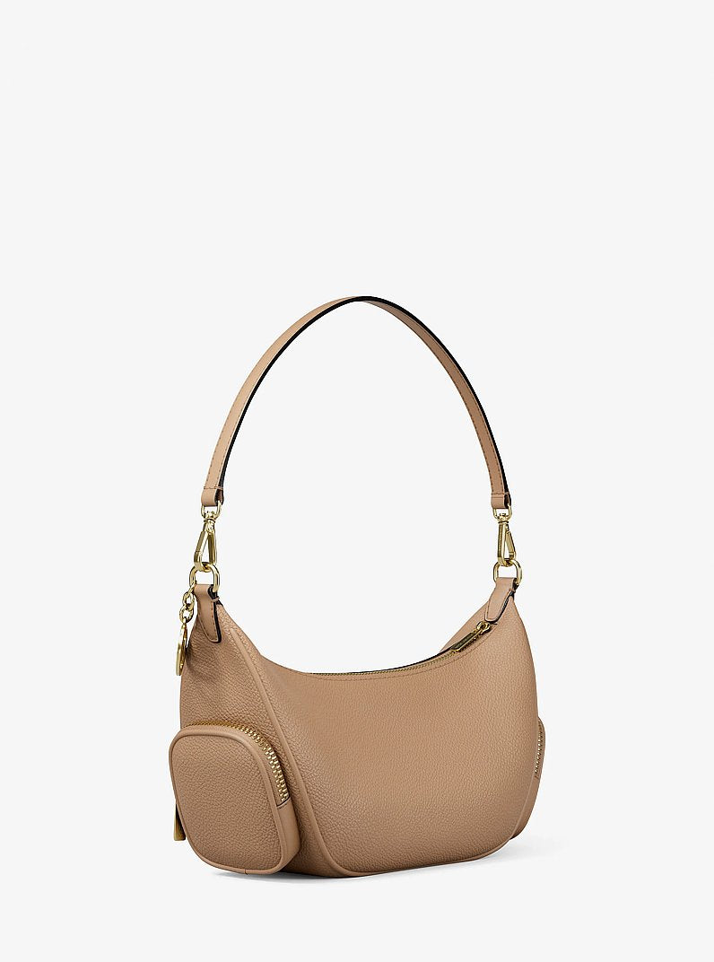 Merritt Small Pebbled Leather Crossbody Bag (CAMEL)