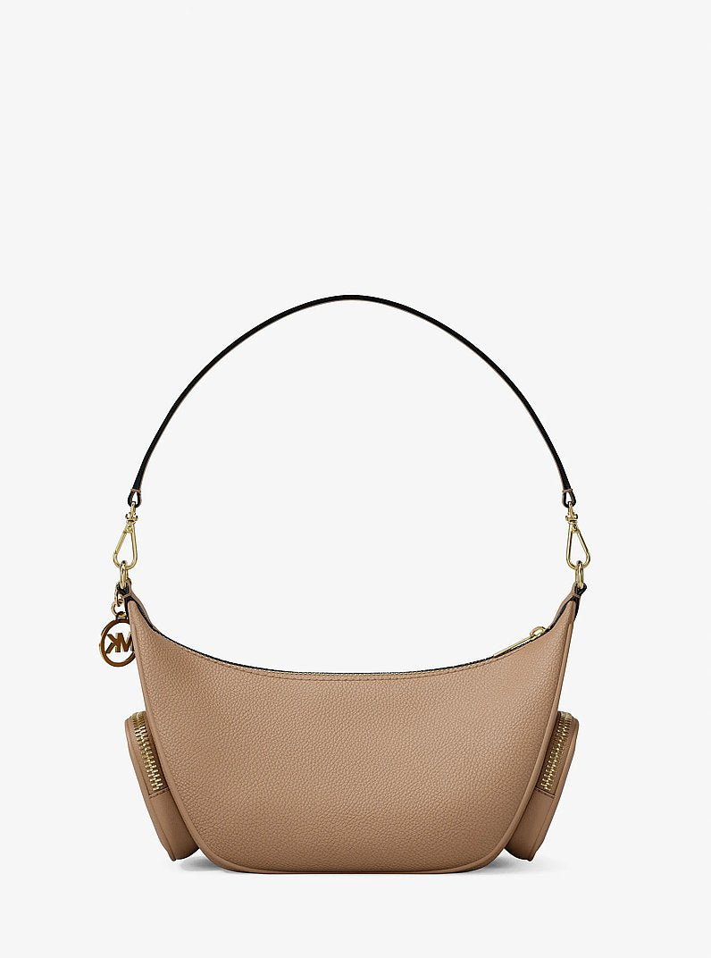 Merritt Small Pebbled Leather Crossbody Bag (CAMEL)