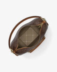 Merritt Medium Signature Logo Convertible Shoulder Bag (BROWN)