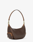 Merritt Medium Signature Logo Convertible Shoulder Bag (BROWN)