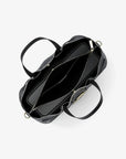 Carson Medium Logo Debossed Satchel (BLACK)