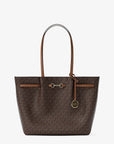 Carson Large Signature Logo Tote Bag (BROWN)