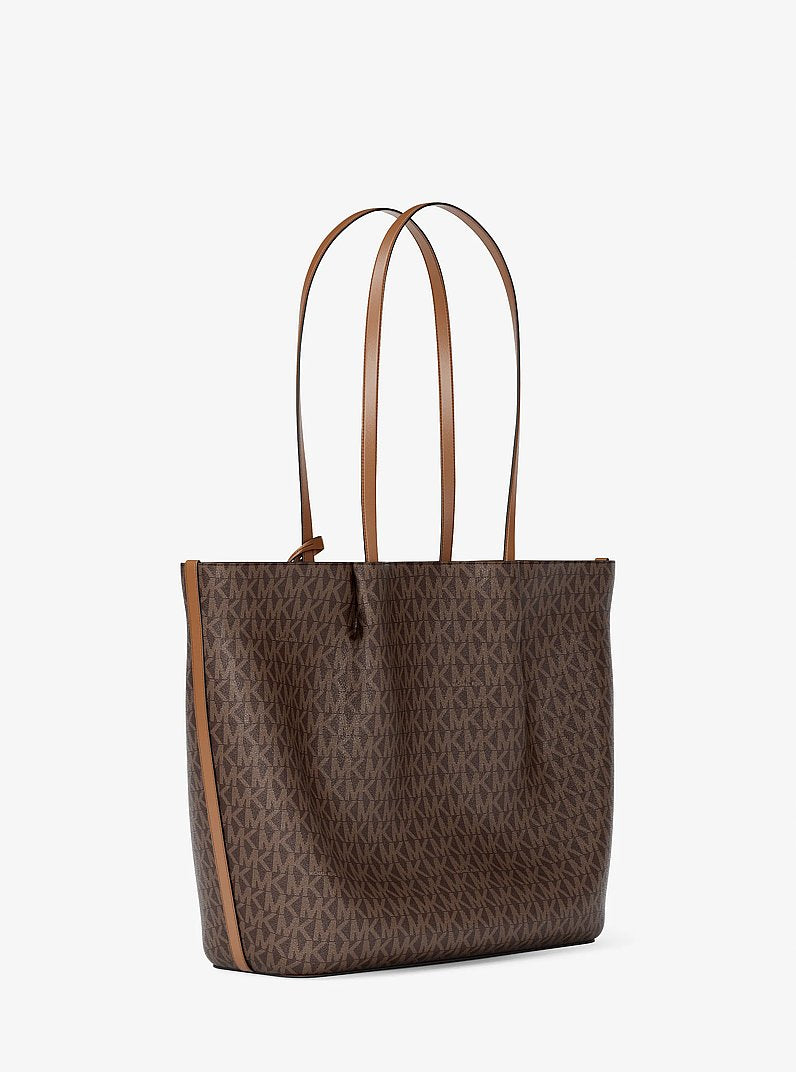Carson Large Signature Logo Tote Bag (BROWN)