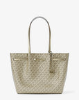 Carson Large Metallic Signature Logo Tote Bag (PALE GOLD)