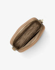 Jet Set Small Signature Logo Camera Crossbody Bag (CAMEL)