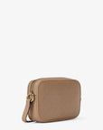 Jet Set Small Signature Logo Camera Crossbody Bag (CAMEL)