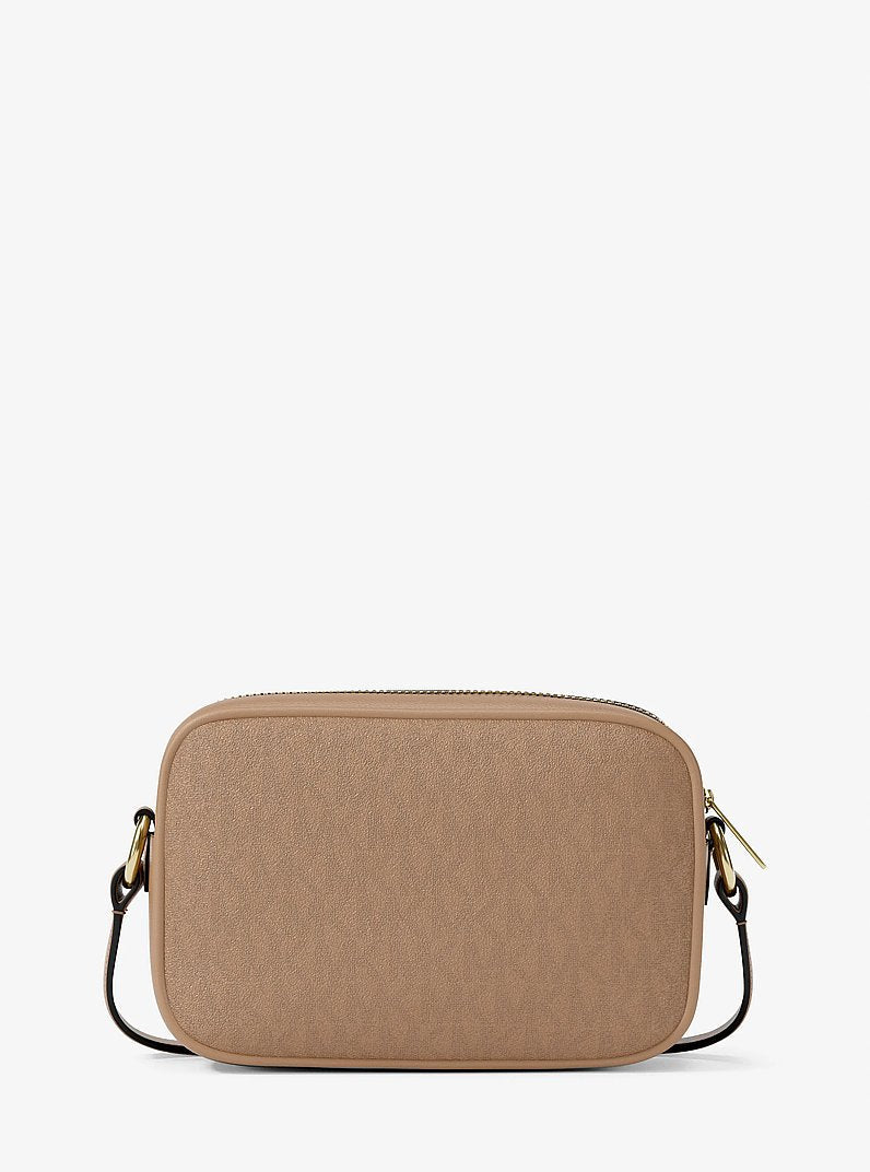 Jet Set Small Signature Logo Camera Crossbody Bag (CAMEL)