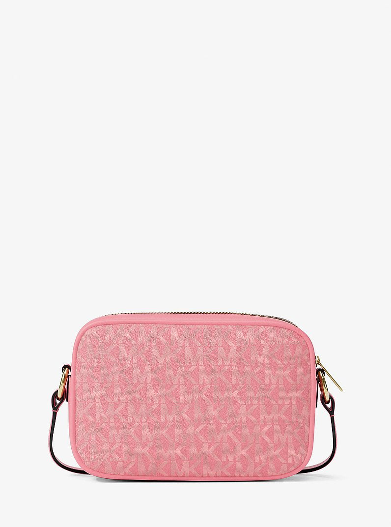 Jet Set Small Signature Logo Camera Crossbody Bag (CARNATION)